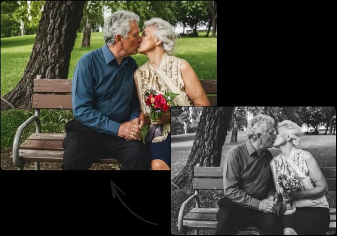 Photo restoration example